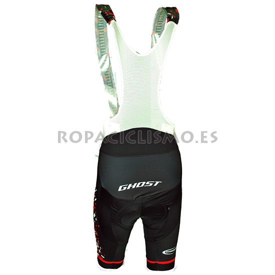 2018 Maillot Ghost Tirantes Mangas Cortas Rojo Negro