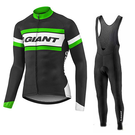 2017 Maillot Giant Tirantes Mangas Largas negro