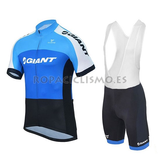 2018 Maillot Giant Club Sport Tirantes Mangas Cortas Azul y Negr