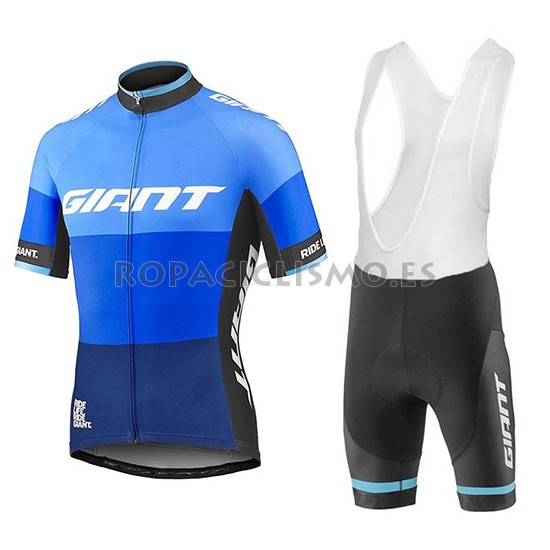 2018 Maillot Giant Elevate Tirantes Mangas Cortas Azul