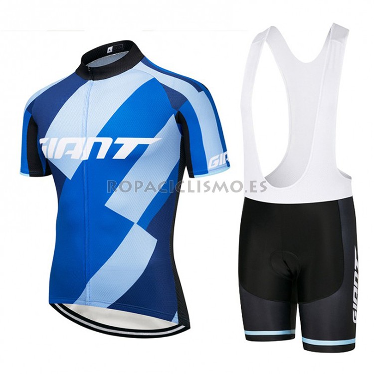 2018 Maillot Giant Tirantes Mangas Cortas Azul y Negro