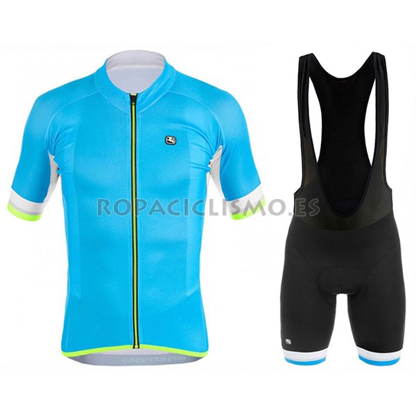 2017 Maillot Giordana Silver Line tirantes mangas cortas celeste