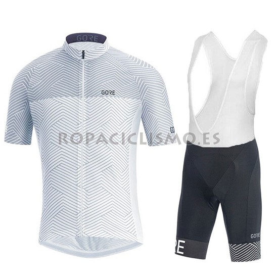 2018 Maillot Gore Tirantes Mangas Cortas Blanco