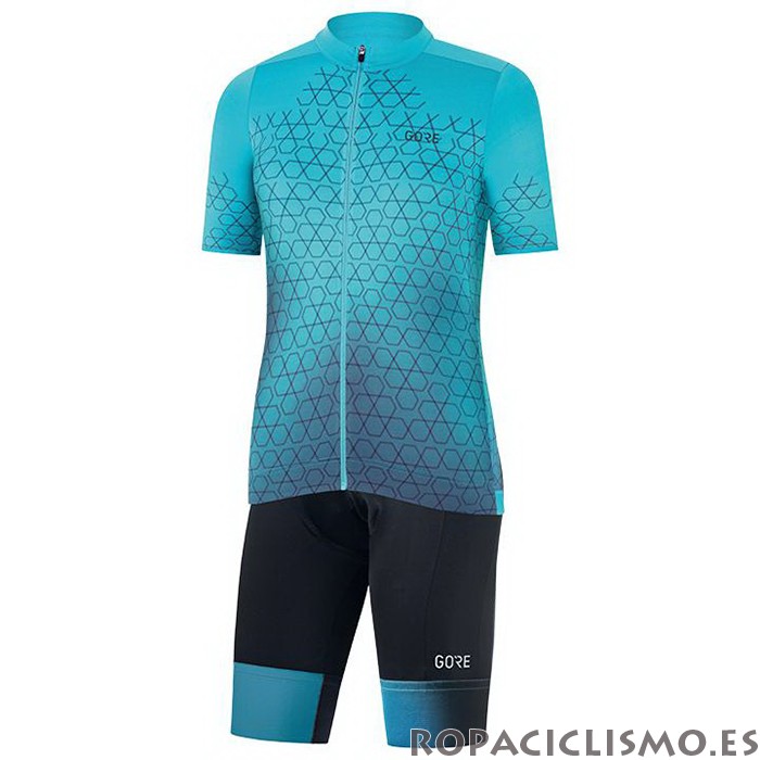 2021 Maillot Gore Tirantes Mangas Cortas Azul