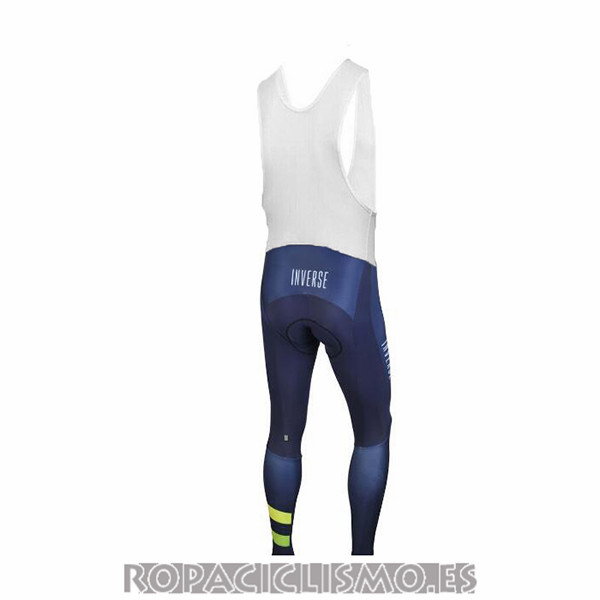2017 Maillot Inverse Tirantes Mangas Largas Blu