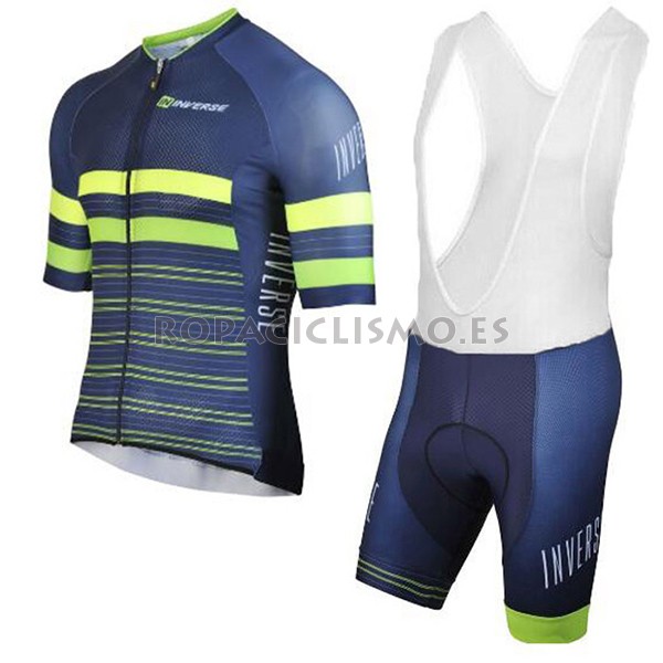 2017 Maillot Inverse tirantes mangas cortas azul