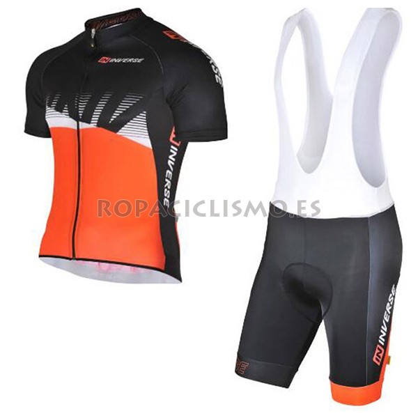 2017 Maillot Inverse tirantes mangas cortas negro y naranja