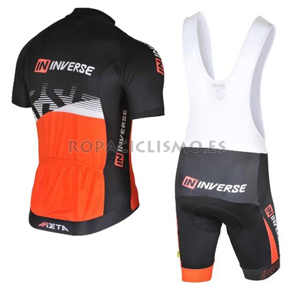 2017 Maillot Inverse tirantes mangas cortas negro y naranja