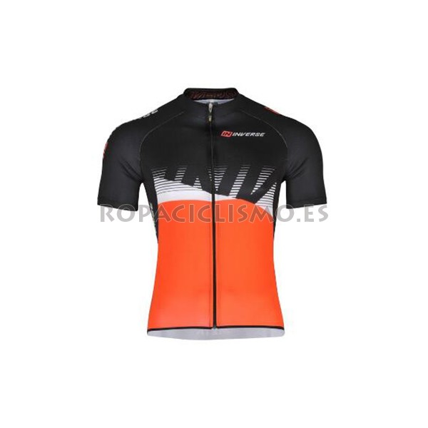 2017 Maillot Inverse tirantes mangas cortas negro y naranja