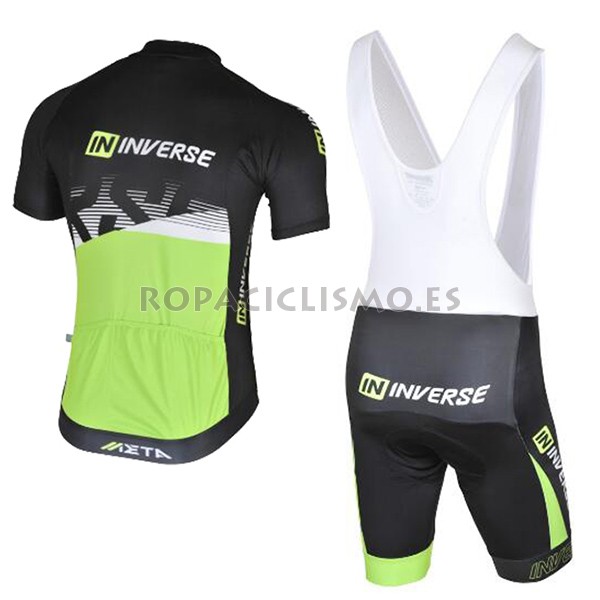 2017 Maillot Inverse tirantes mangas cortas negro y verde
