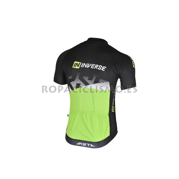 2017 Maillot Inverse tirantes mangas cortas negro y verde