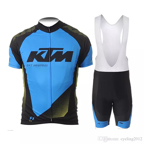 2018 Maillot Ktm Tirantes Mangas Cortas Azul Negro