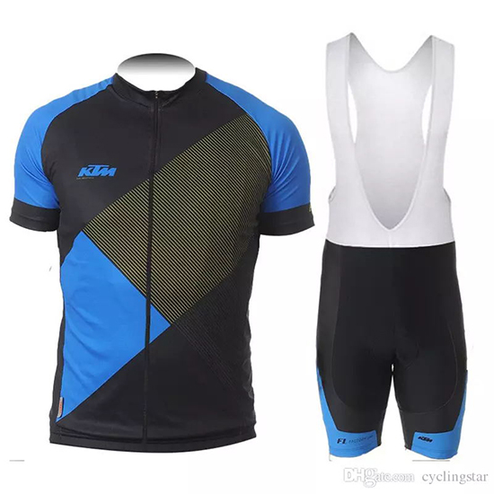 2018 Maillot Ktm Tirantes Mangas Cortas Negro Azul