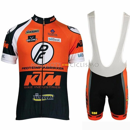 2019 Maillot KTM Tirantes Mangas Cortas Negro Naranja