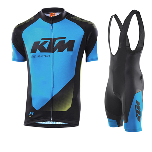 2015 Maillot ktm Tirantes Mangas Cortas Azul Y Negro