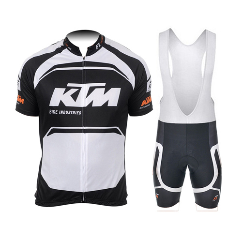 2015 Maillot ktm Tirantes Mangas Cortas Negro Blanco