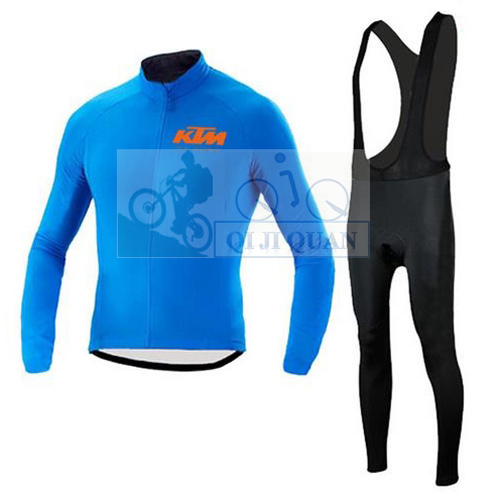 2015 Maillot ktm Tirantes Mangas Largas Azul