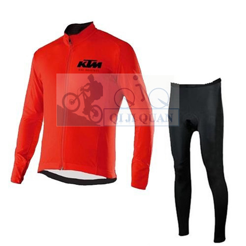 2015 Maillot ktm Tirantes Mangas Largas Rojo