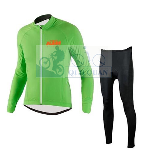 2016 Maillot ktm Tirantes Mangas Largas verde