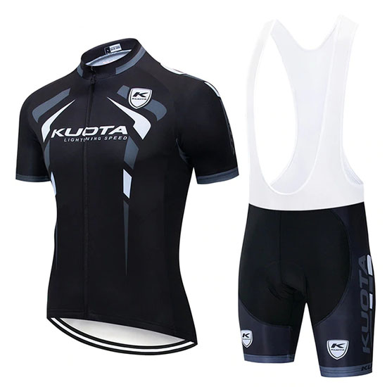 2019 Maillot Kuota Tirantes Mangas Cortas Negro Blanco