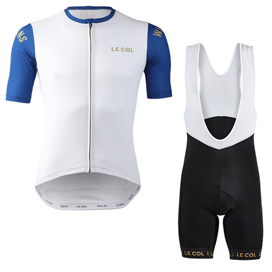 2019 Maillot Lecol Tirantes Mangas Cortas Blanco Azul