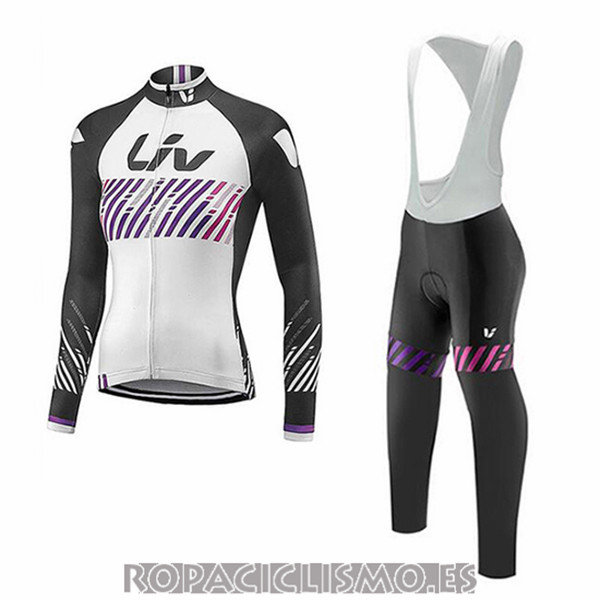 2017 Maillot Liv Tirantes Mangas Largas blanco