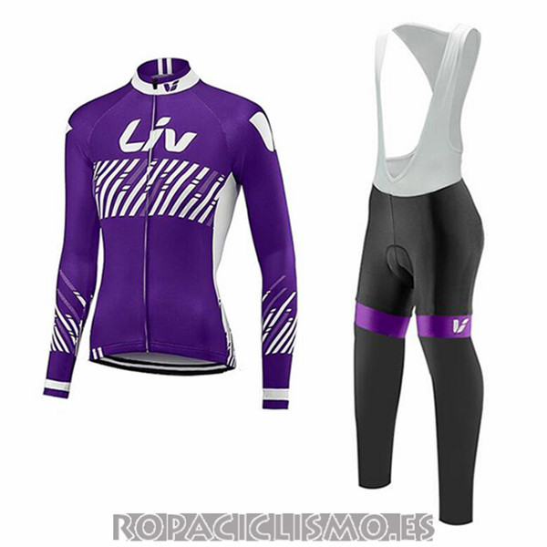 2017 Maillot Liv Tirantes Mangas Largas violeta