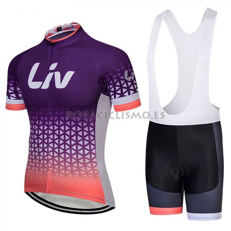 2018 Maillot Liv Tirantes Mangas Cortas Oscuro Violeta