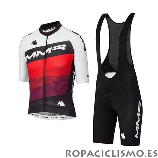 2020 Maillot MMR Tirantes Mangas Cortas Blanco Negro Rojo