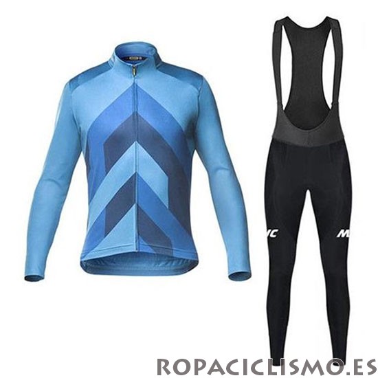 2020 Maillot Mavic Tirantes Mangas Largas Azul