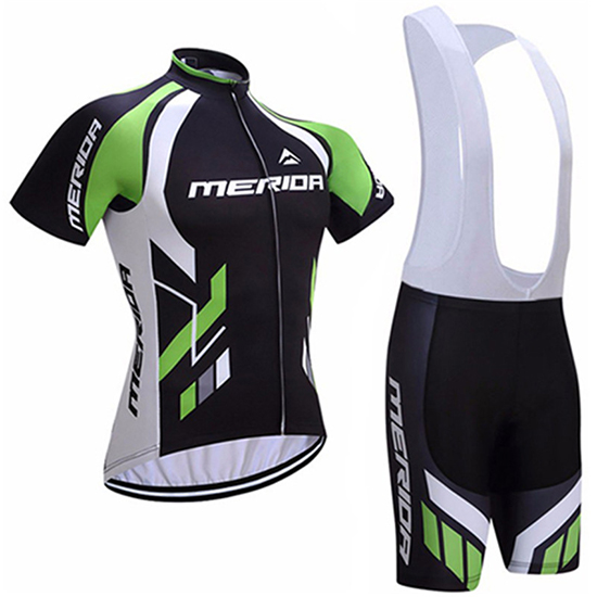 2017 Maillot Merida Tirantes Mangas Cortas negro e verde