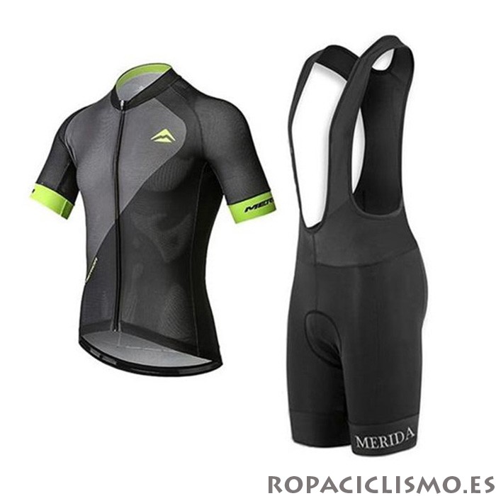 2020 Maillot Merida Tirantes Mangas Cortas Amarillo Negro