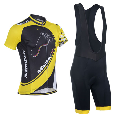 2014 Maillot Monton Tirantes Mangas Cortas Amarillo Y Negro