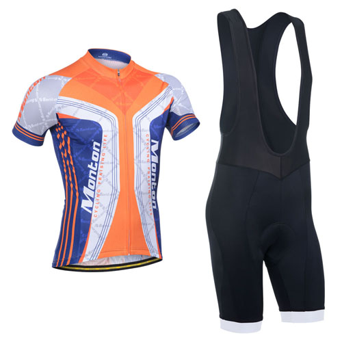 2014 Maillot Monton Tirantes Mangas Cortas Azul Y Naranja