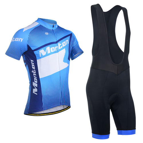 2014 Maillot Monton Tirantes Mangas Cortas Blanco Y Azul