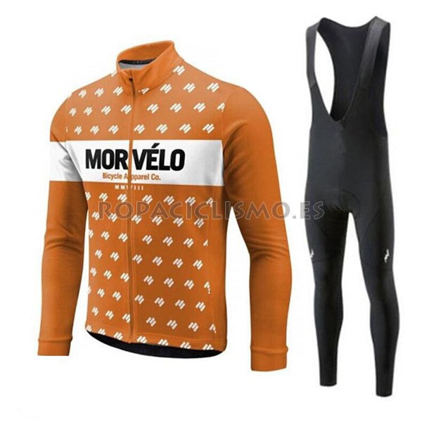 2018 Maillot Morvelo Tirantes Mangas Cortas Naranja