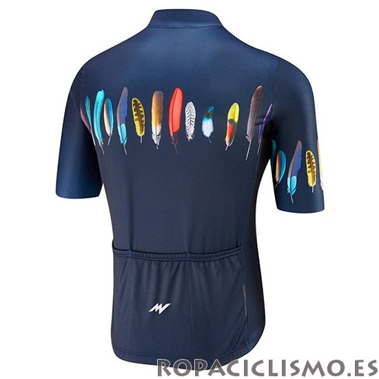 2019 Maillot Morvelo Tirantes Mangas Cortas Apagado Apagado Azul