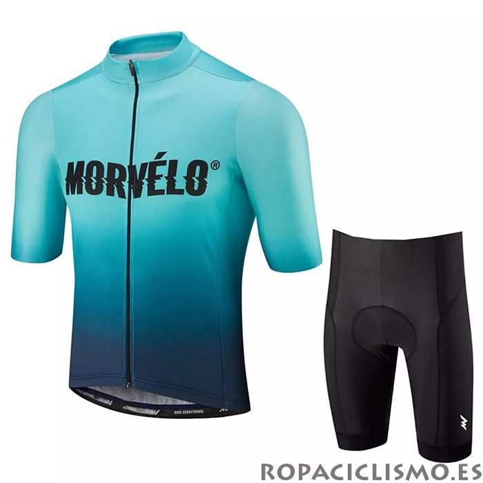 2020 Maillot Morvelo Tirantes Mangas Cortas Azul Claro