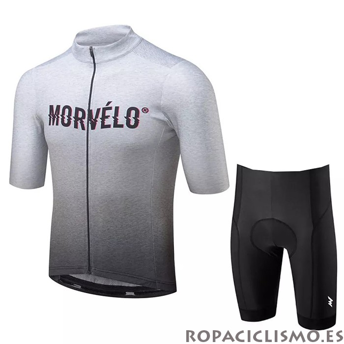 2020 Maillot Morvelo Tirantes Mangas Cortas Gris