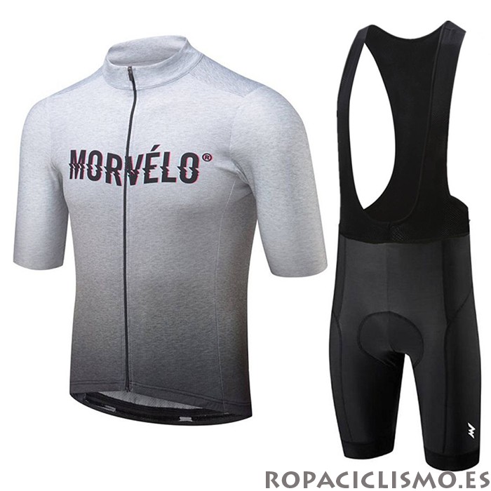 2020 Maillot Morvelo Tirantes Mangas Cortas Gris
