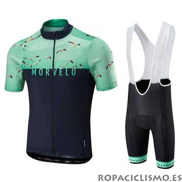 2020 Maillot Morvelo Tirantes Mangas Cortas Negro Verde