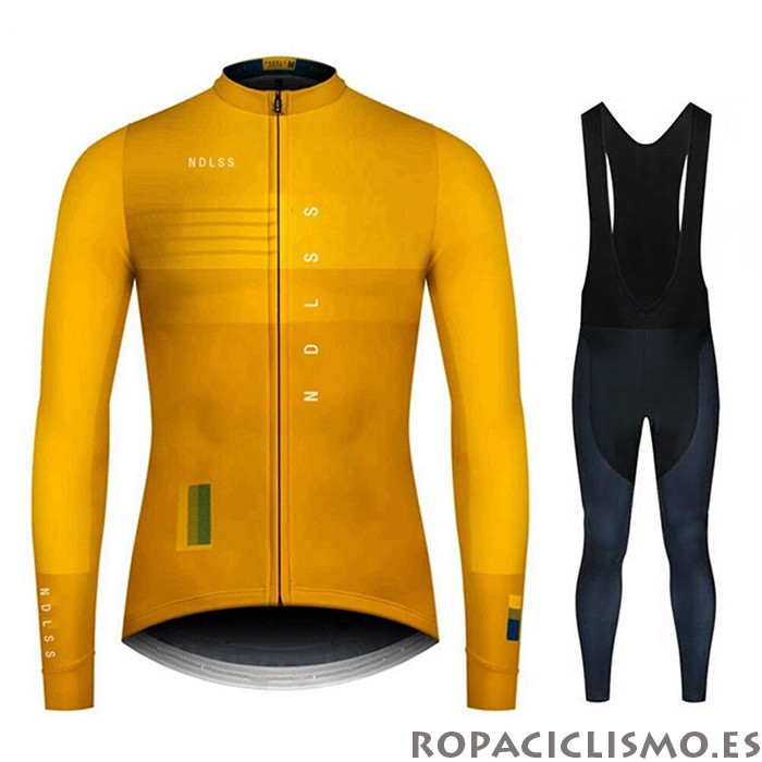 2020 Maillot NDLSS Tirantes Mangas Largas Amarillo(1)