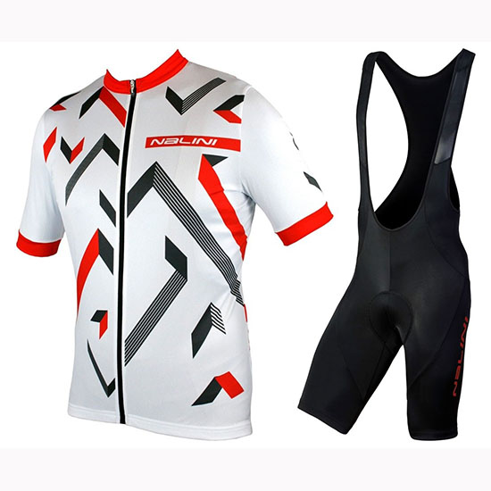 2019 Maillot Nalini Descesa 2.0 Tirantes Mangas Cortas Blanco Rojo