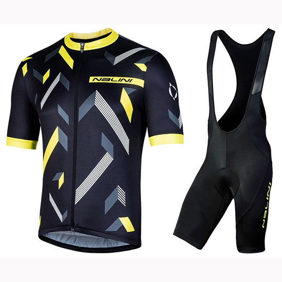 2019 Maillot Nalini Descesa 2.0 Tirantes Mangas Cortas Negro Amarillo