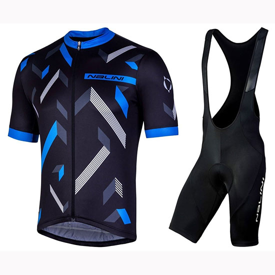 2019 Maillot Nalini Descesa 2.0 Tirantes Mangas Cortas Negro Azul