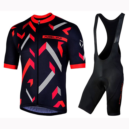 2019 Maillot Nalini Descesa 2.0 Tirantes Mangas Cortas Negro Rojo