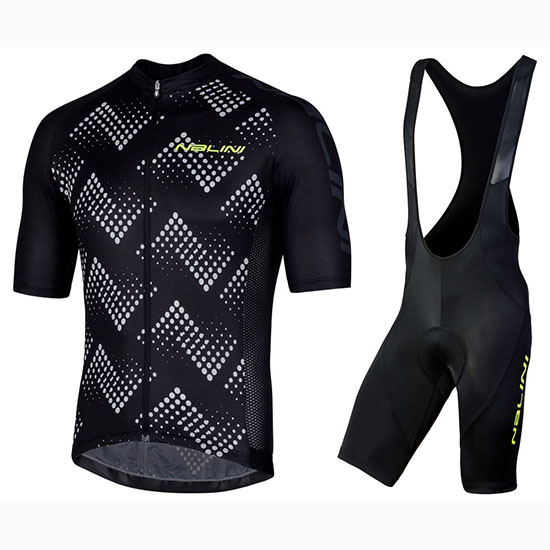 2019 Maillot Nalini Podio 2.0 Manica Tirantes Mangas Cortas Negro