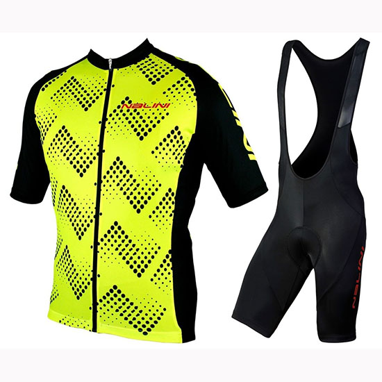 2019 Maillot Nalini Podio 2.0 Tirantes Mangas Cortas Negro Amarillo