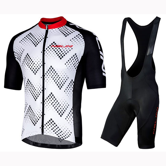 2019 Maillot Nalini Podio 2.0 Tirantes Mangas Cortas Negro Blanco