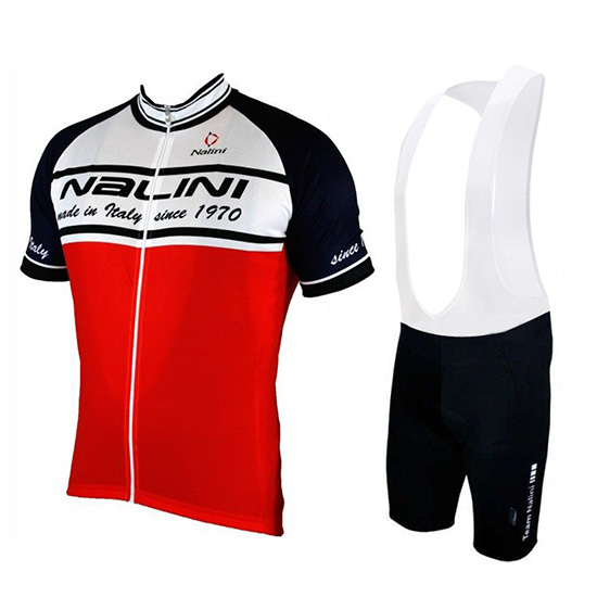 2019 Maillot Nalini Tirantes Mangas Cortas Blanco Rojo Negro